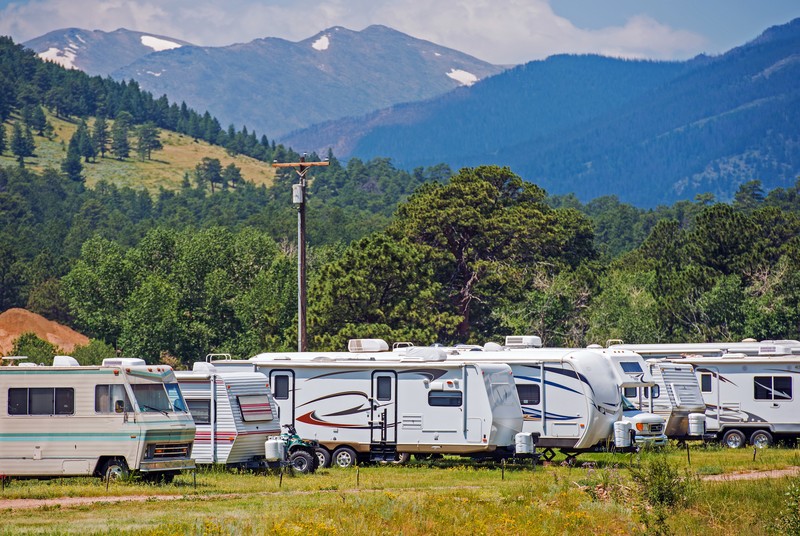 RV motorhomes in mountains Southeast financial 