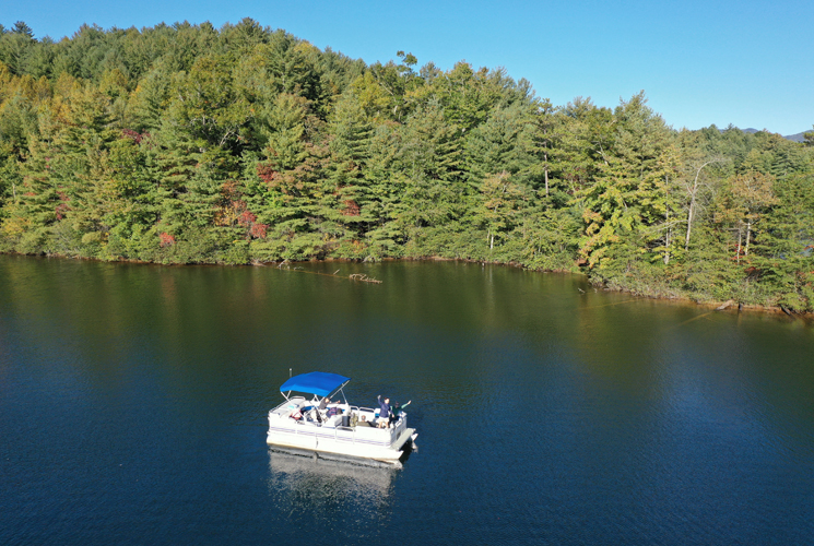 fishing boat on a lake